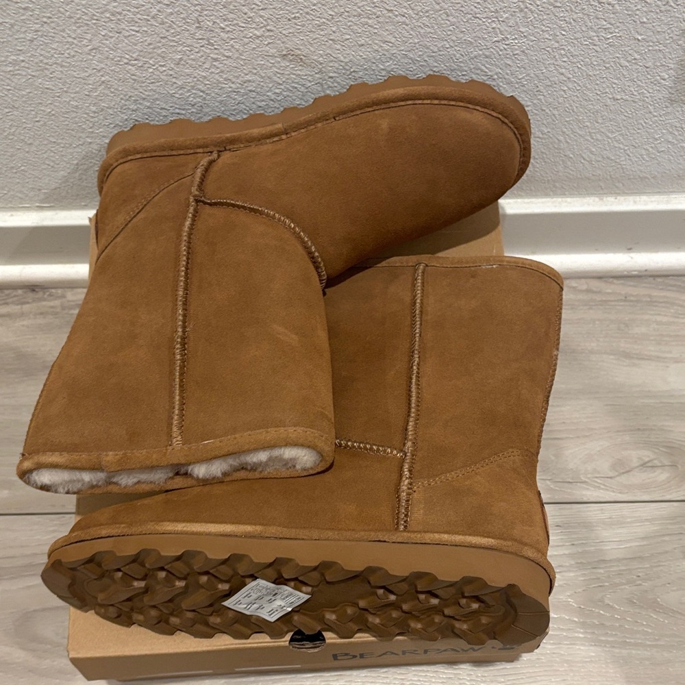 BearPaw Tan Suede Winter Boots - Picture 4 of 7